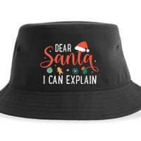 Dear Santa I Can Explain Family Christmas Sustainable Bucket Hat