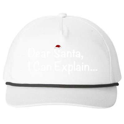 Dear Santa I Can Explain… Cool Gift Snapback Five-Panel Rope Hat