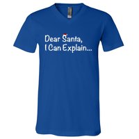 Dear Santa I Can Explain… Cool Gift V-Neck T-Shirt