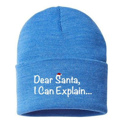 Dear Santa I Can Explain… Cool Gift Sustainable Knit Beanie