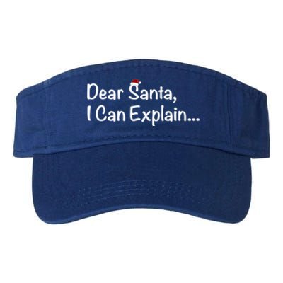 Dear Santa I Can Explain… Cool Gift Valucap Bio-Washed Visor