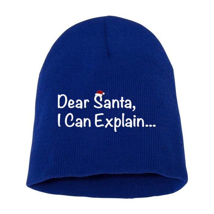 Dear Santa I Can Explain… Cool Gift Short Acrylic Beanie