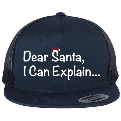 Dear Santa I Can Explain… Cool Gift Flat Bill Trucker Hat