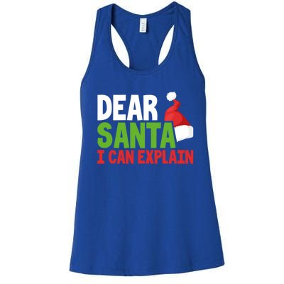 Dear Santa I Can Explain Christmas Naughty List Joke Gift Women's Racerback Tank