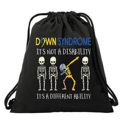 Down Syndrome It's A Different Ability Funny Down Syndrome Drawstring Bag