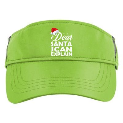 Dear Santa I Can Explain Christmas Funny Gift Adult Drive Performance Visor