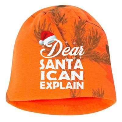 Dear Santa I Can Explain Christmas Funny Gift Kati - Camo Knit Beanie