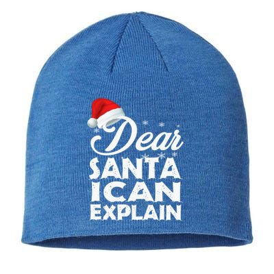 Dear Santa I Can Explain Christmas Funny Gift Sustainable Beanie