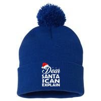 Dear Santa I Can Explain Christmas Funny Gift Pom Pom 12in Knit Beanie