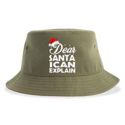 Dear Santa I Can Explain Christmas Funny Gift Sustainable Bucket Hat