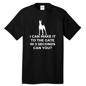 Dog Sign I Can Make It To The Gate In 3 Seconds Can You Tall T-Shirt