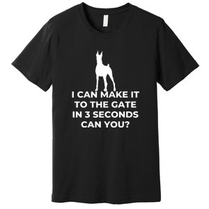 Dog Sign I Can Make It To The Gate In 3 Seconds Can You Premium T-Shirt