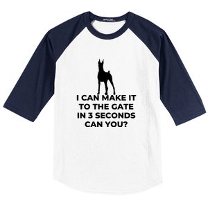 Dog Sign I Can Make It To The Gate In 3 Seconds Can You Baseball Sleeve Shirt