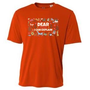 Dear Santa I Can Explain Christmas Xmas Holidays Reindeer Gift Cooling Performance Crew T-Shirt