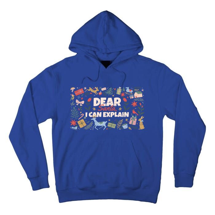 Dear Santa I Can Explain Christmas Xmas Holidays Reindeer Gift Tall Hoodie