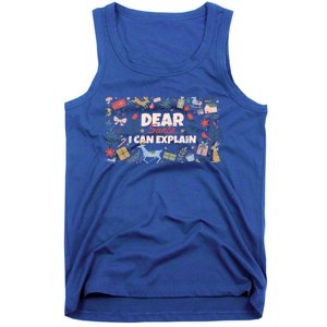 Dear Santa I Can Explain Christmas Xmas Holidays Reindeer Gift Tank Top