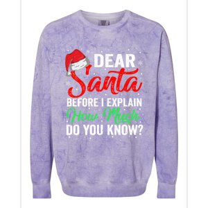 Dear Santa I Can Explain Funny Christmas Gift Adults Gift Colorblast Crewneck Sweatshirt