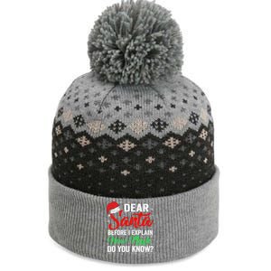 Dear Santa I Can Explain Funny Christmas Gift Adults Gift The Baniff Cuffed Pom Beanie