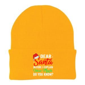 Dear Santa I Can Explain Funny Christmas Gift Adults Gift Knit Cap Winter Beanie