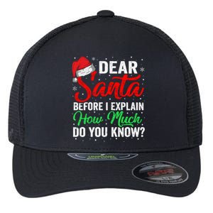 Dear Santa I Can Explain Funny Christmas Gift Adults Gift Flexfit Unipanel Trucker Cap