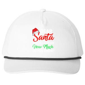 Dear Santa I Can Explain Funny Christmas Gift Adults Gift Snapback Five-Panel Rope Hat