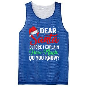 Dear Santa I Can Explain Funny Christmas Gift Adults Gift Mesh Reversible Basketball Jersey Tank