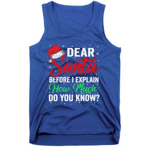 Dear Santa I Can Explain Funny Christmas Gift Adults Gift Tank Top