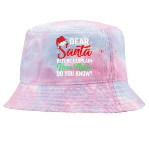 Dear Santa I Can Explain Funny Christmas Gift Adults Gift Tie-Dyed Bucket Hat