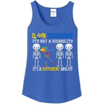 Down Syndrome ItS Not A Disability Autism Awareness Dabbing Gift Ladies Essential Tank