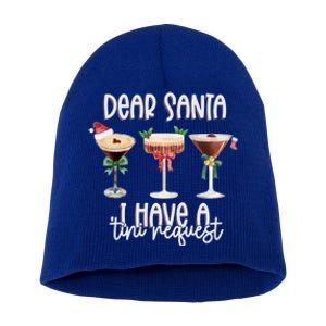 Dear Santa I Have A Tini Request Christmas Espresso Martini Gift Short Acrylic Beanie