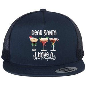 Dear Santa I Have A Tini Request Christmas Espresso Martini Gift Flat Bill Trucker Hat