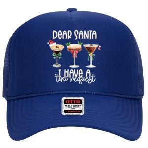 Dear Santa I Have A Tini Request Christmas Espresso Martini Gift High Crown Mesh Back Trucker Hat