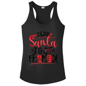 Dear Santa I Got Framed Santa Humor Fun Cool Gift Ladies PosiCharge Competitor Racerback Tank