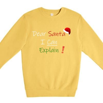 Dear Santa I Can Explain Cool Gift Premium Crewneck Sweatshirt