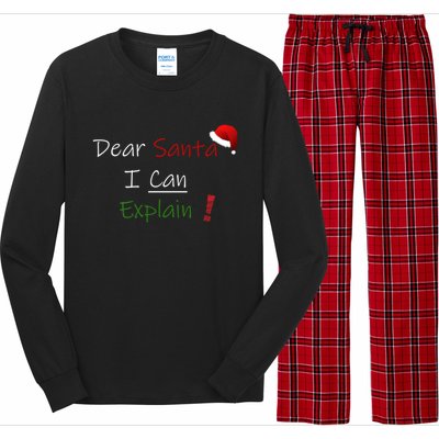 Dear Santa I Can Explain Cool Gift Long Sleeve Pajama Set