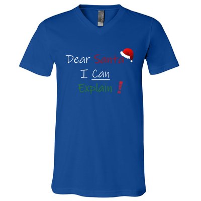 Dear Santa I Can Explain Cool Gift V-Neck T-Shirt