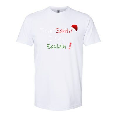 Dear Santa I Can Explain Cool Gift Softstyle CVC T-Shirt