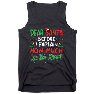 Dear Santa I Can Explain Funny Christmas Tank Top