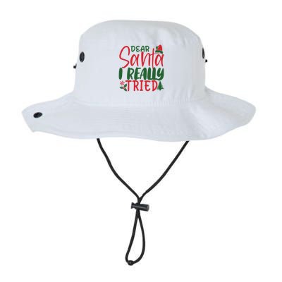Dear Santa I Really Tried Funny Christmas Bucket Hat