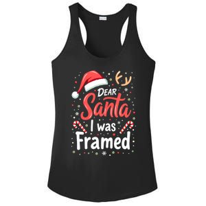 Dear Santa I Was Framed Christmas Meaningful Gift Ladies PosiCharge Competitor Racerback Tank