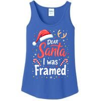 Dear Santa I Was Framed Christmas Meaningful Gift Ladies Essential Tank