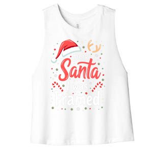 Dear Santa I Was Framed Christmas Meaningful Gift Women's Racerback Cropped Tank