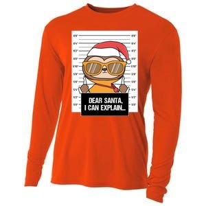 Dear Santa I Can Explain Sloth Criminal Christmas Funny Gift Cooling Performance Long Sleeve Crew