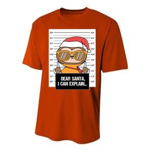 Dear Santa I Can Explain Sloth Criminal Christmas Funny Gift Performance Sprint T-Shirt