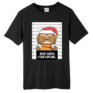 Dear Santa I Can Explain Sloth Criminal Christmas Funny Gift Tall Fusion ChromaSoft Performance T-Shirt