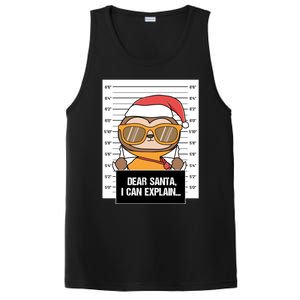 Dear Santa I Can Explain Sloth Criminal Christmas Funny Gift PosiCharge Competitor Tank