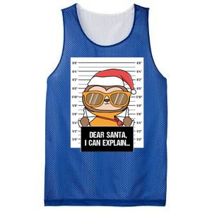 Dear Santa I Can Explain Sloth Criminal Christmas Funny Gift Mesh Reversible Basketball Jersey Tank