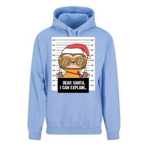 Dear Santa I Can Explain Sloth Criminal Christmas Funny Gift Unisex Surf Hoodie