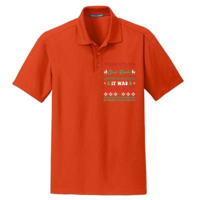 Dear Santa It Was Dad's Idea Funny Naughty Ugly Christmas Gift Dry Zone Grid Polo