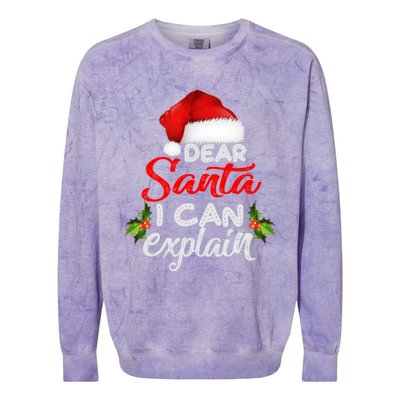 Dear Santa I Can Explain Ugly Christmas Xmas Colorblast Crewneck Sweatshirt